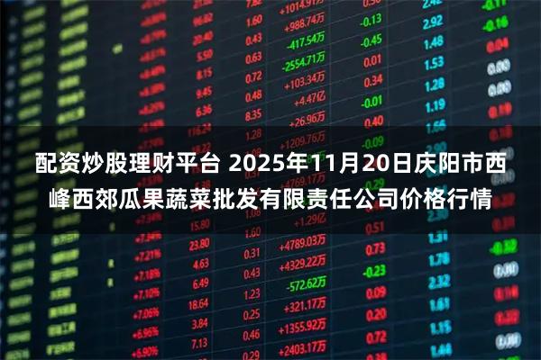 配资炒股理财平台 2025年11月20日庆阳市西峰西郊瓜果蔬菜批发有限责任公司价格行情